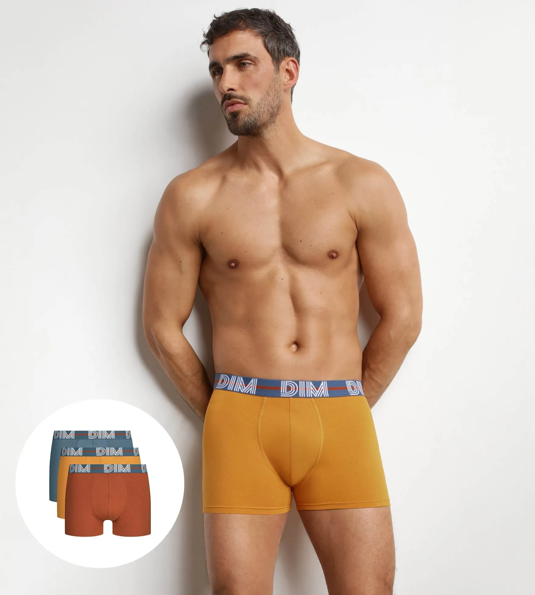 Lot de 3 boxers homme noir ceinture graphique Velours Powerful