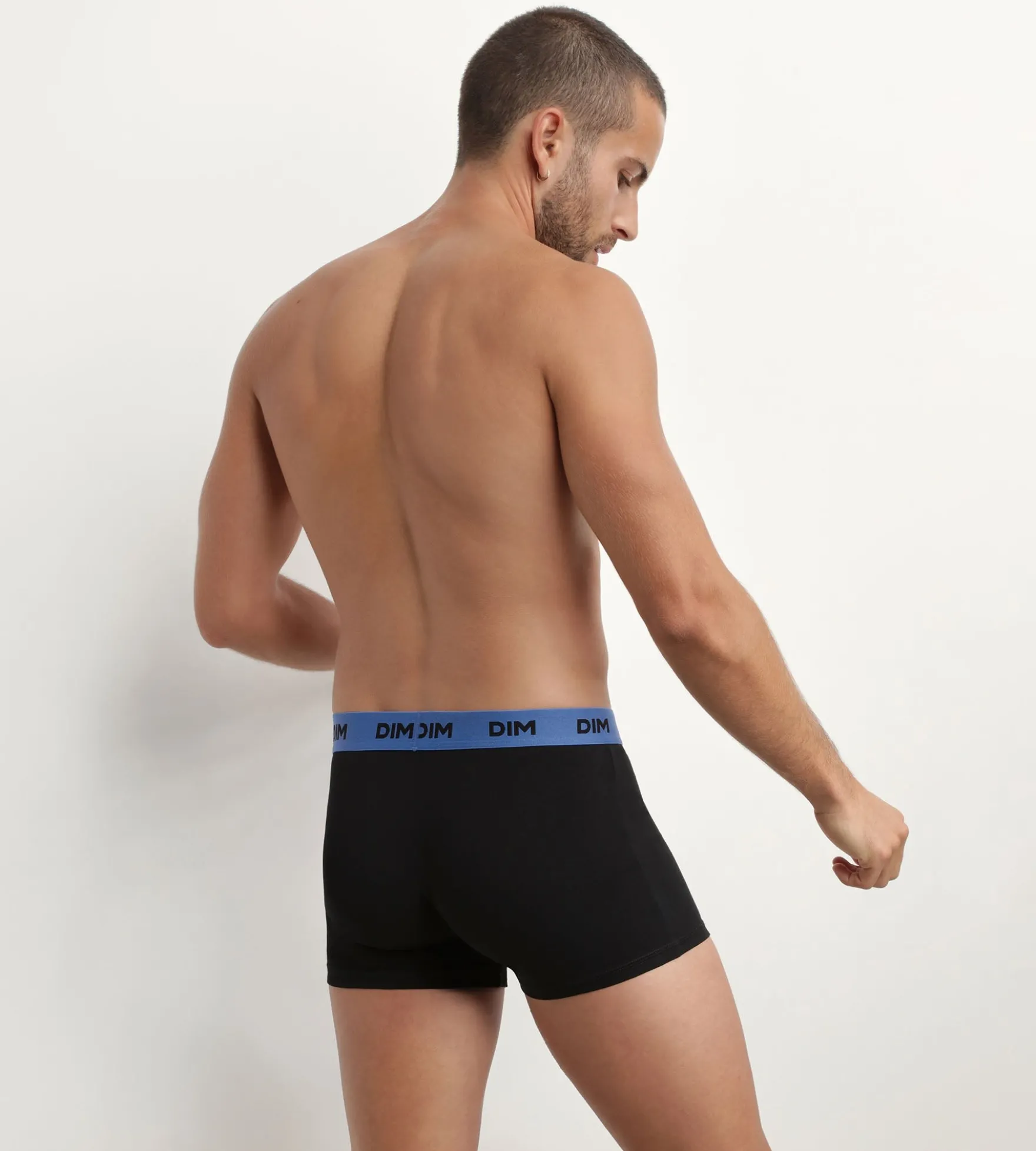 Lot de 3 boxers homme noir ceinture colorée Mimosa Lila Mix & Colors