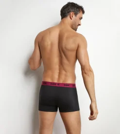 Lot de 3 boxers homme noir ceinture colorée Retro Mix & Colors