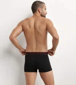 Lot de 3 boxers homme noir ceinture colorée Raisin Mix & Colors