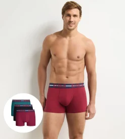 Lot de 3 boxers homme velours, noir, vert bouteille Powerful