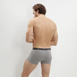 Lot de 3 boxers noir, gris et blanc Homme en coton stretch