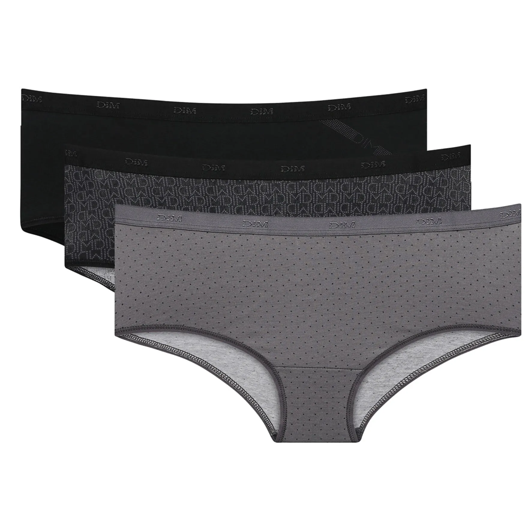 Lot de 3 boxers noirs Femme Les Pockets Coton