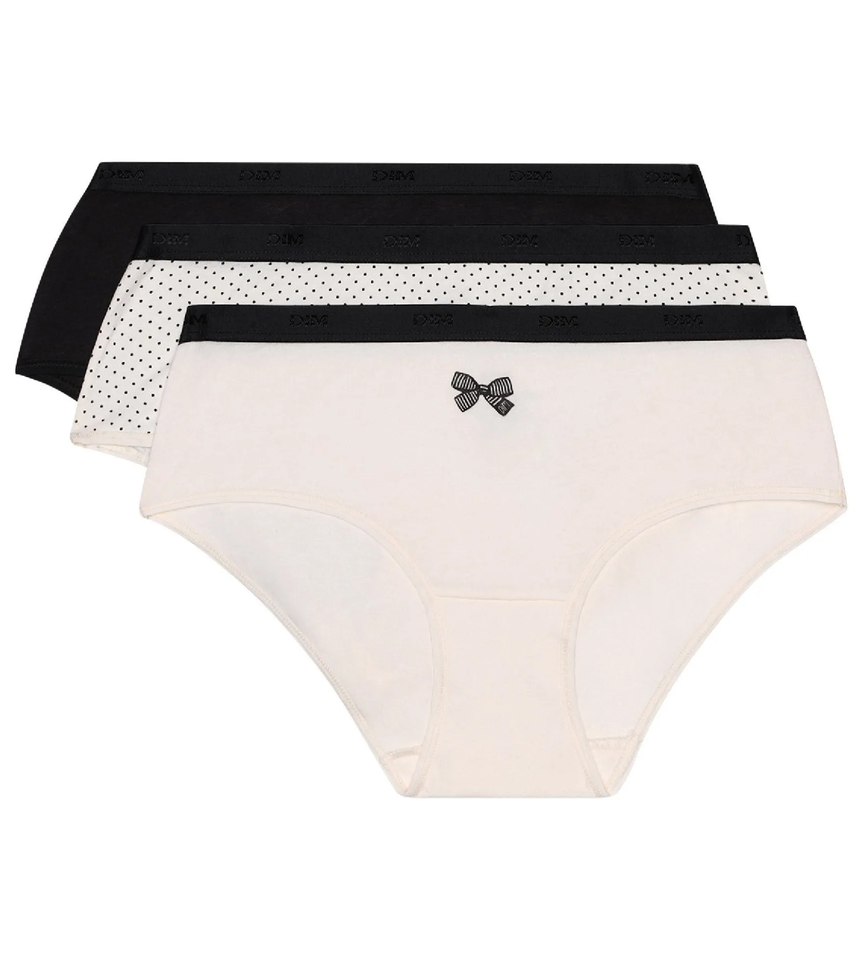 Lot de 3 boxers nœud noir en coton Les Pockets