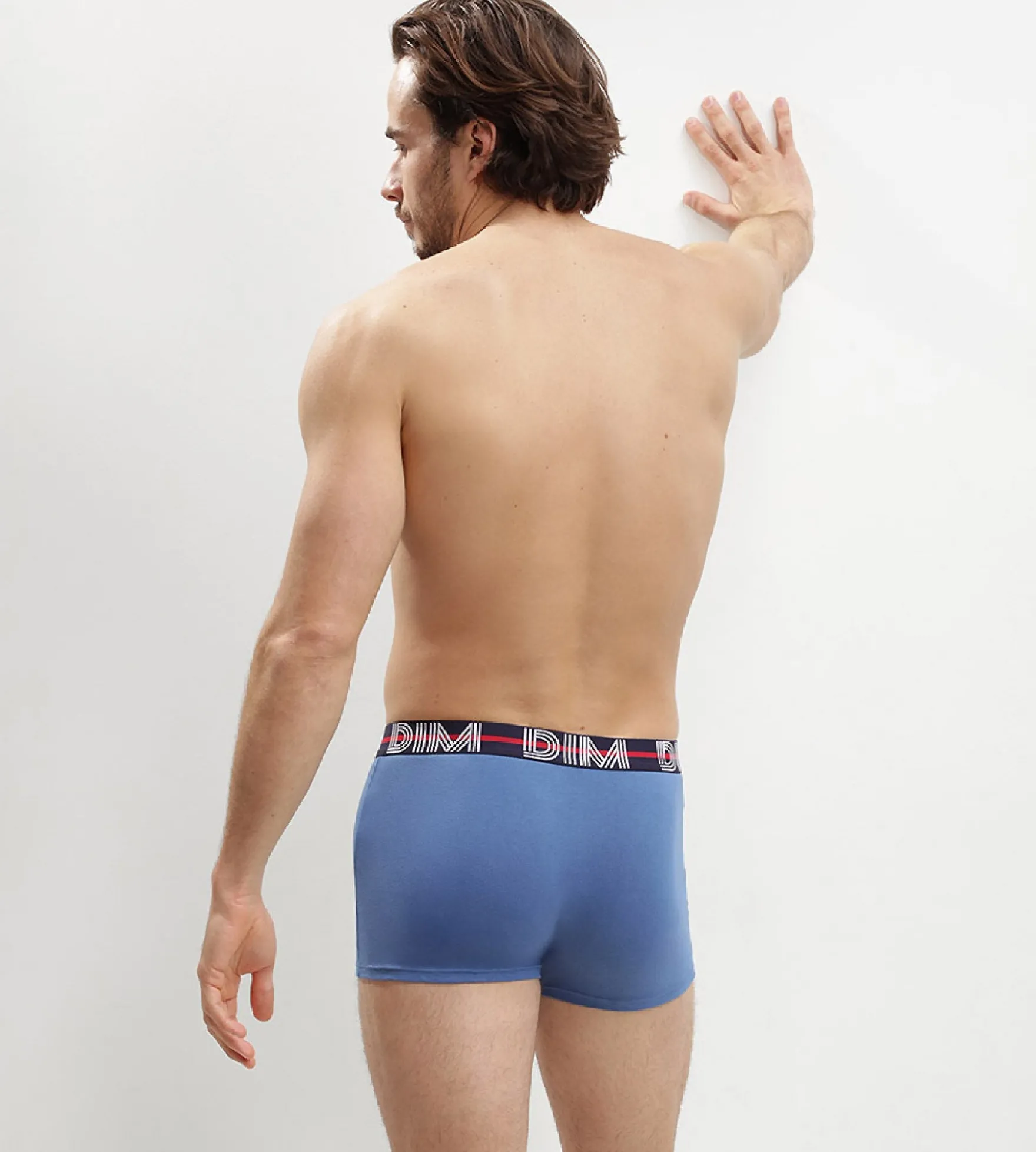 Lot de 3 boxers rouge, bleu nuit et bleu clair - Dim Powerful