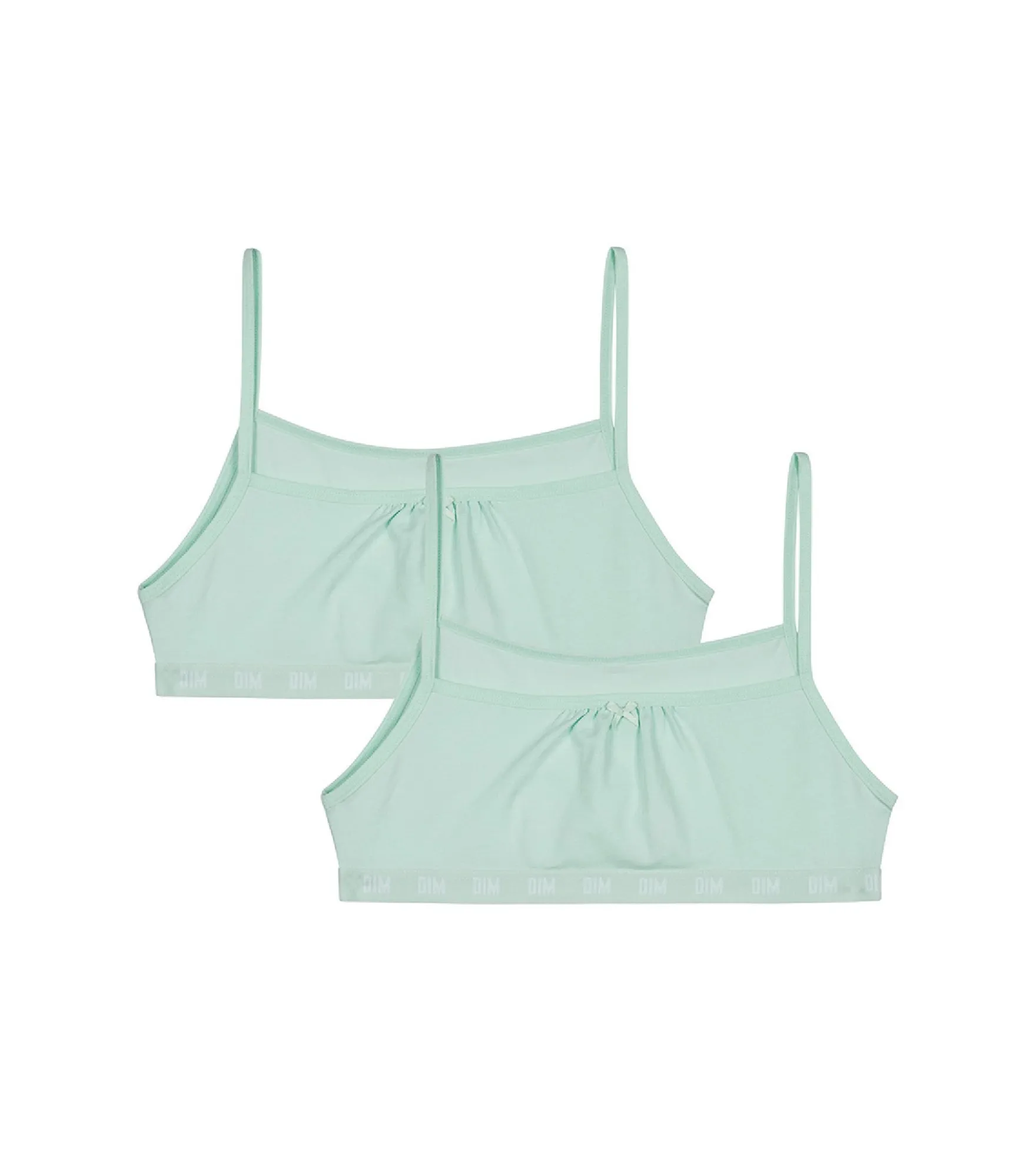 Lot de 2 brassières sans armature en coton bio Bleu Pastel Skin Care