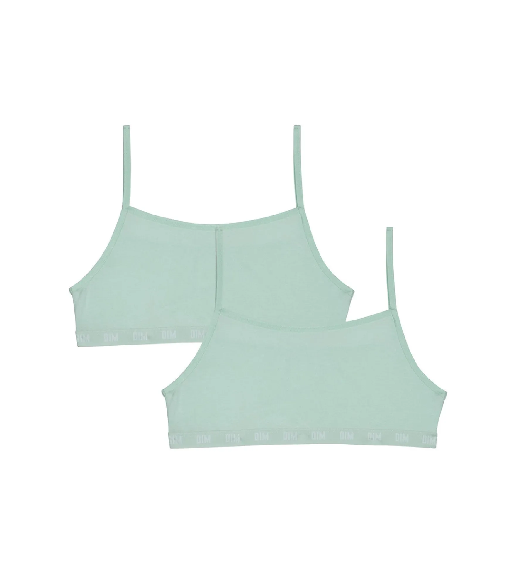 Lot de 2 brassières sans armature en coton bio Bleu Pastel Skin Care