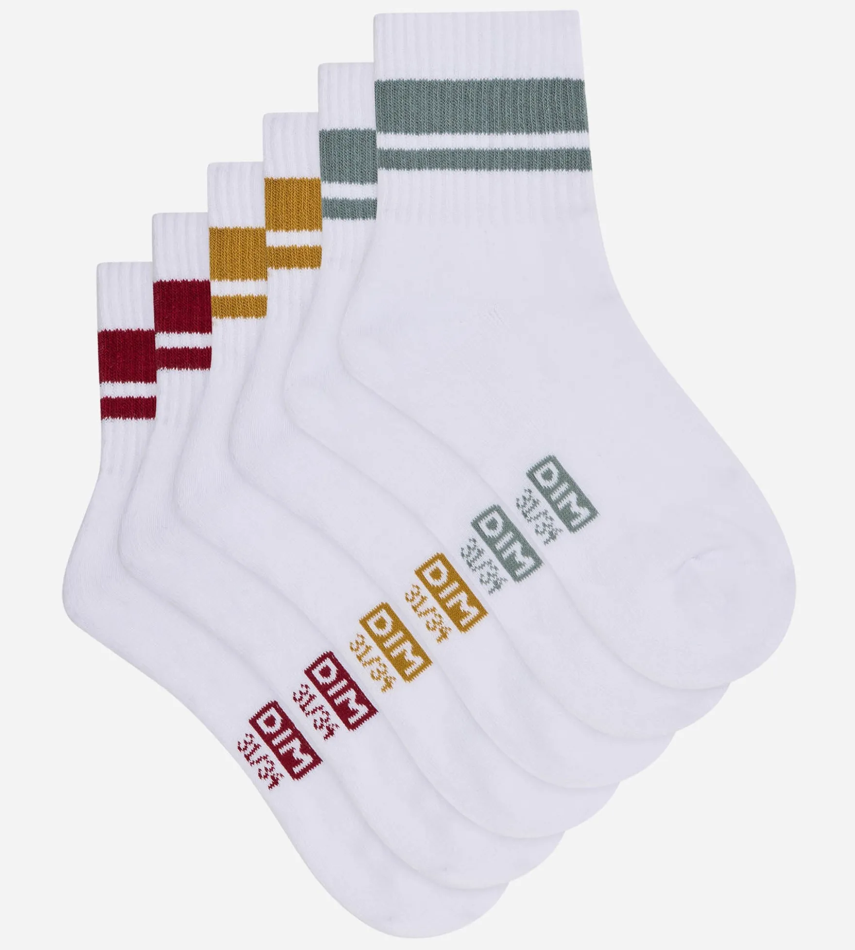 Lot de 3 chaussettes enfant unisex coton EcoDIM Sport