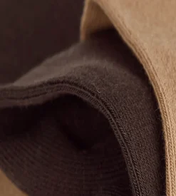 Lot de 2 chaussettes femme coton chocolat, taupe Thermo
