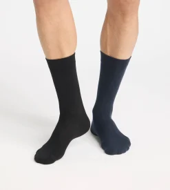 Lot de 2 chaussettes homme coton bleu profond Thermo