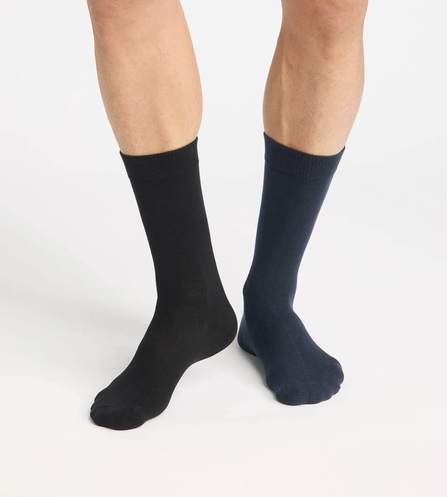 Lot de 2 chaussettes homme coton bleu profond Thermo