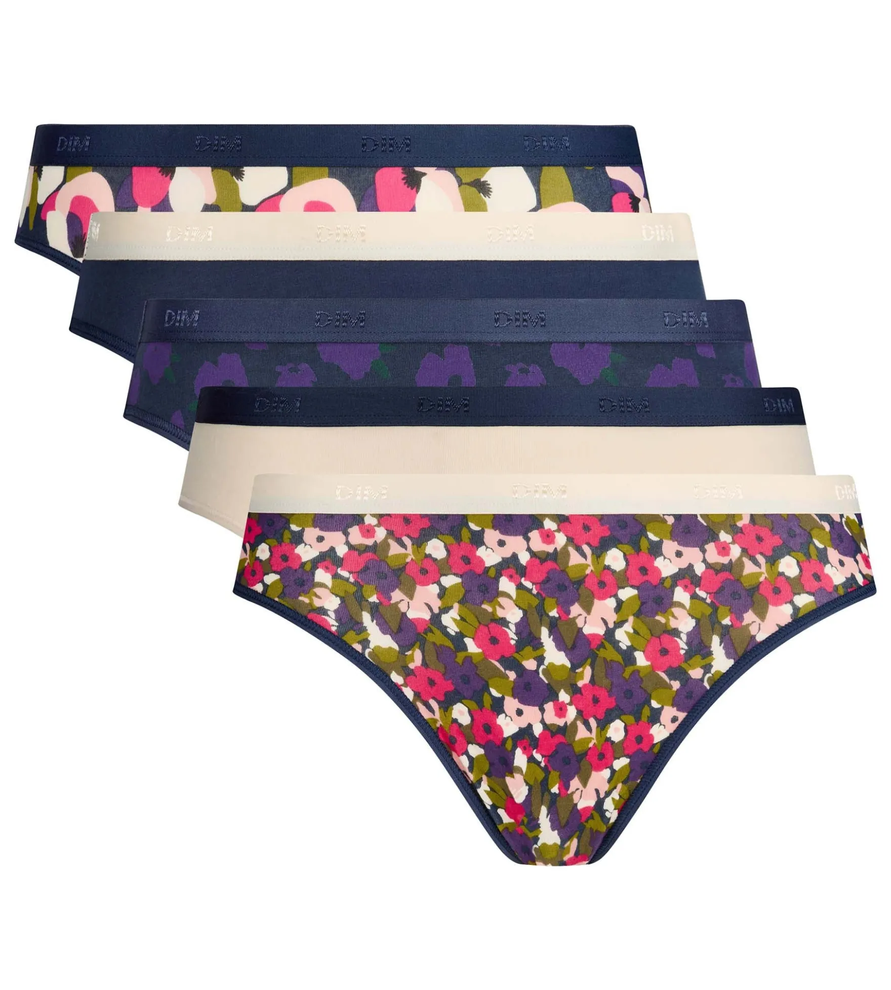 Lot de 5 culottes éclat floral Les Pockets Coton