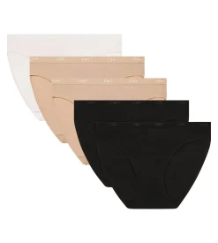Lot de 5 culottes coton stretch Noir Nude Blanc Les Pockets Ecodim