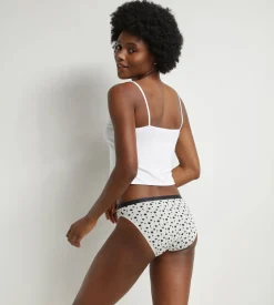 Lot de 5 culottes coton stretch à motif floral Blanc Noir Les Pockets