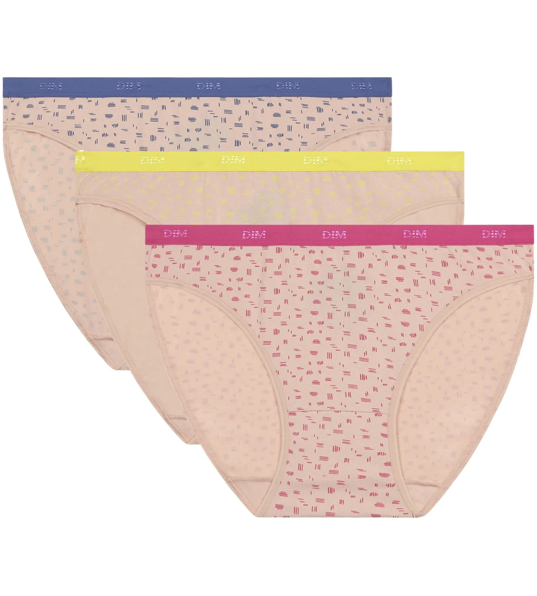 Lot de 3 culottes en coton stretch aux motifs fluos Les Pockets