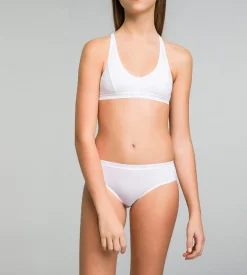 Lot de 2 culottes fille blanches - Pocket Micro