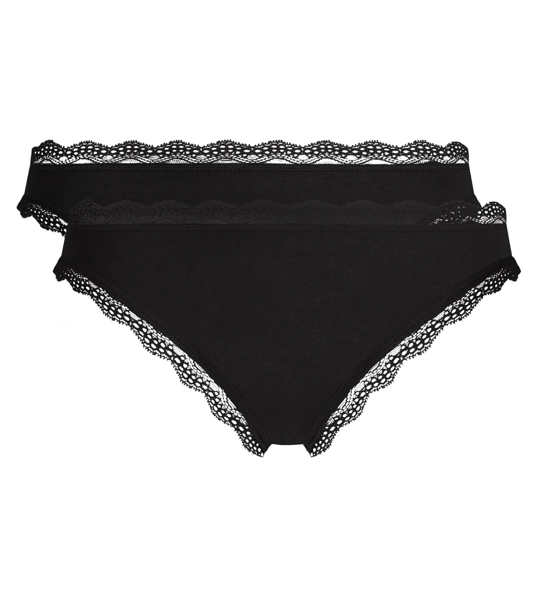 Lot de 2 culottes noir Daily Coton Dentelle