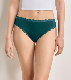 Lot de 2 culottes rose émeraude Daily Coton Dentelle