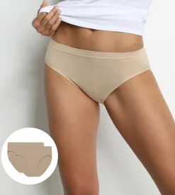 Lot de 2 culottes taille haute microfibre sans coutures New Skin Les Pockets Eco