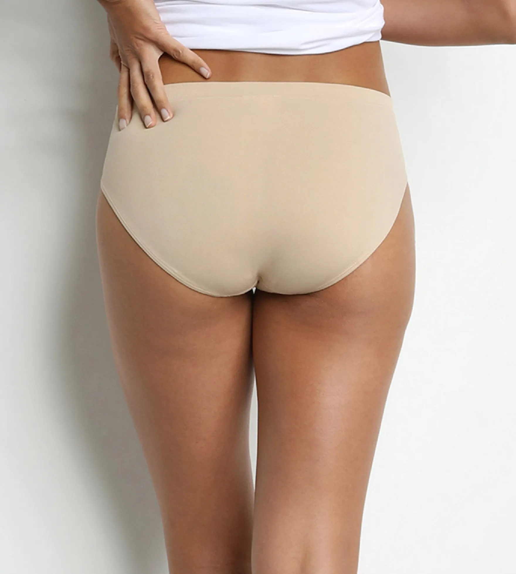 Lot de 2 culottes taille haute microfibre sans coutures New Skin Les Pockets Eco