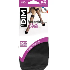 Lot de 2 mi-bas voile noirs Mes Essentiels 15D