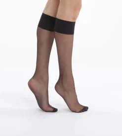Lot de 2 mi-bas voile noirs Mes Essentiels 15D