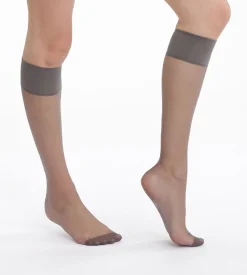 Lot de 2 mi-bas voile poivre Mes Essentiels 15D