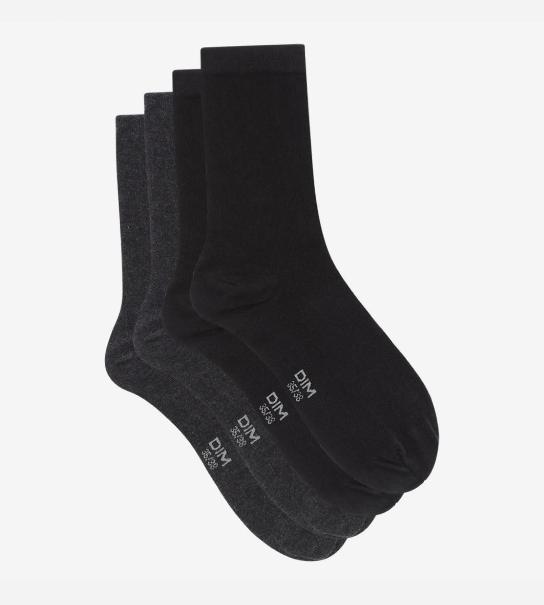 Lot de 2 paires anthracites et noires Femme
