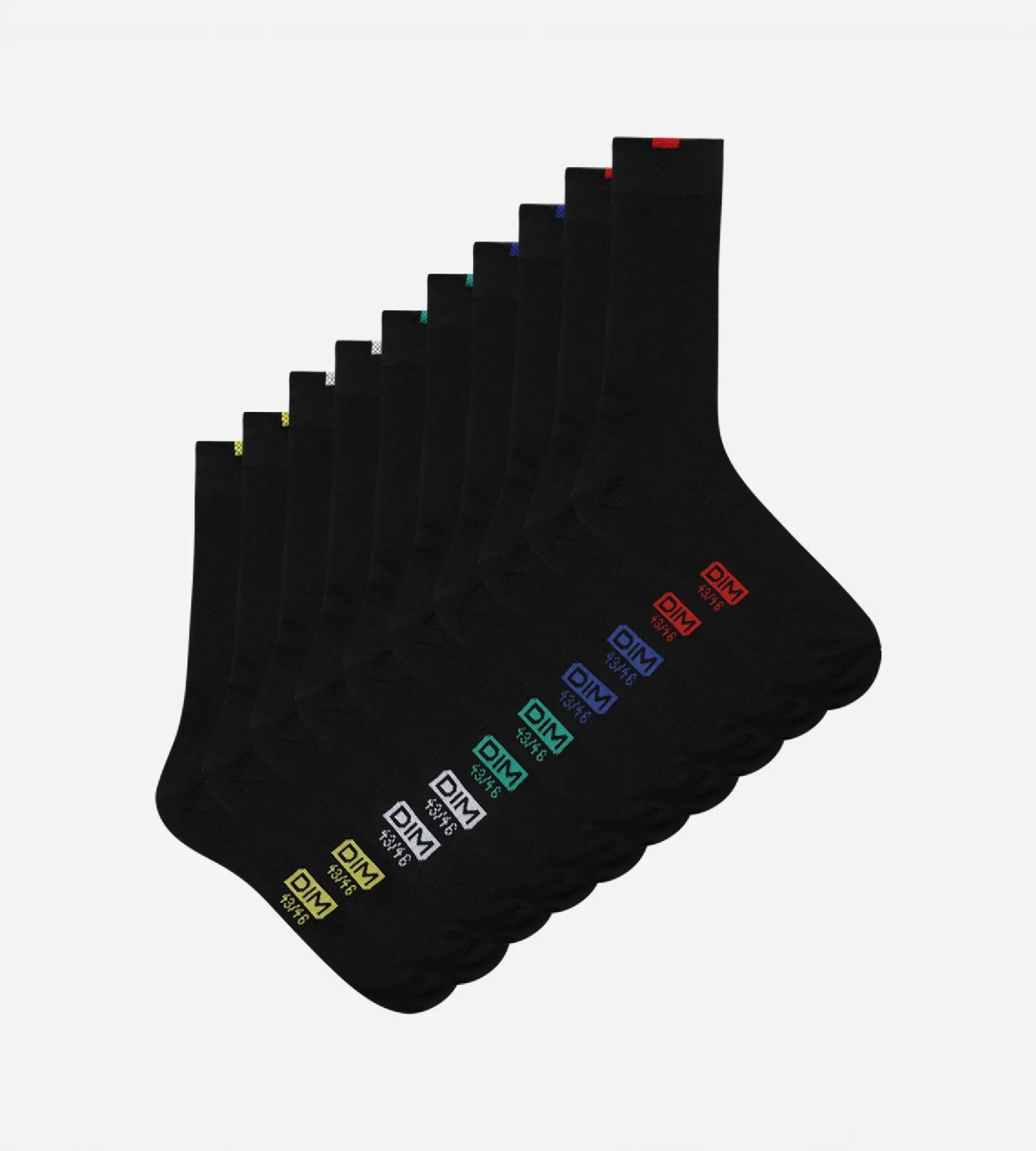Lot de 5 paires chaussettes noires EcoDIM Homme