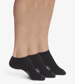 Lot de 3 paires de chaussettes courtes homme Noir Dim Coton