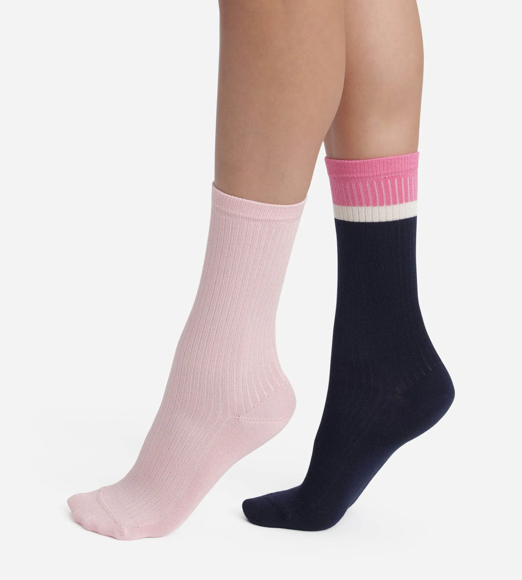 Lot de 2 paires de chaussettes en coton Marine Rose Dim Modal