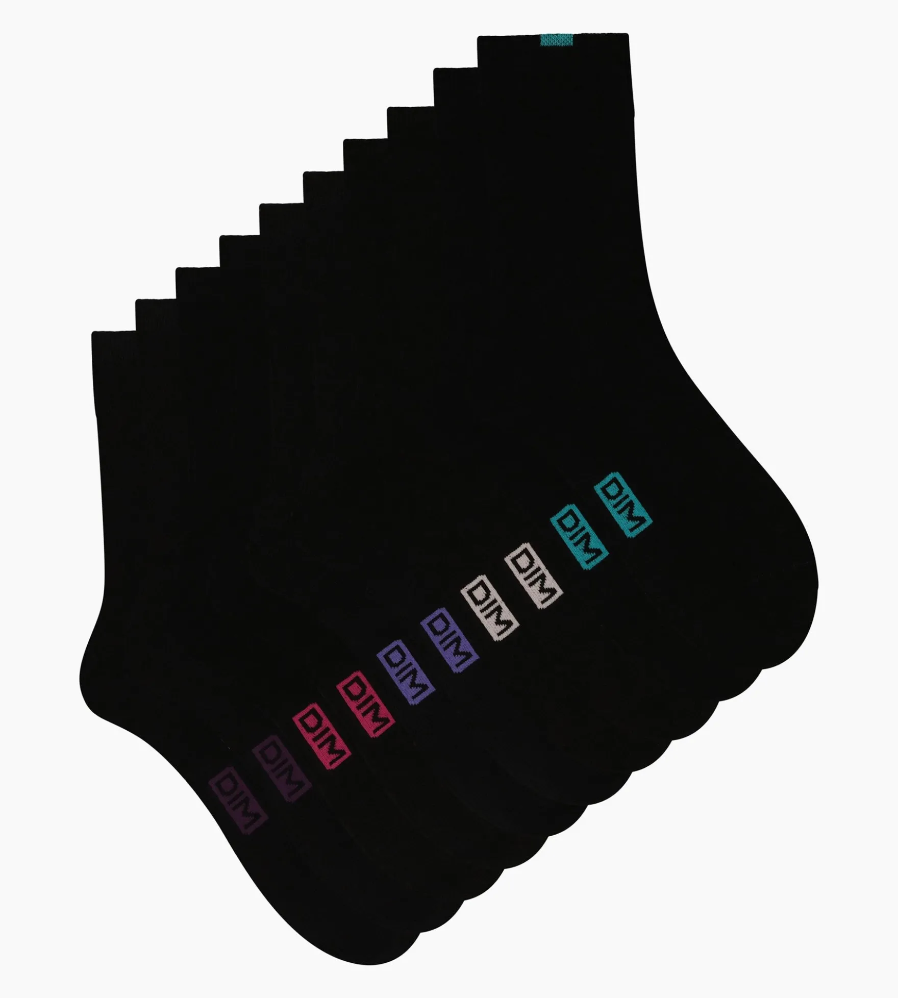 Lot de 5 paires de chaussettes femme en coton Noir EcoDim