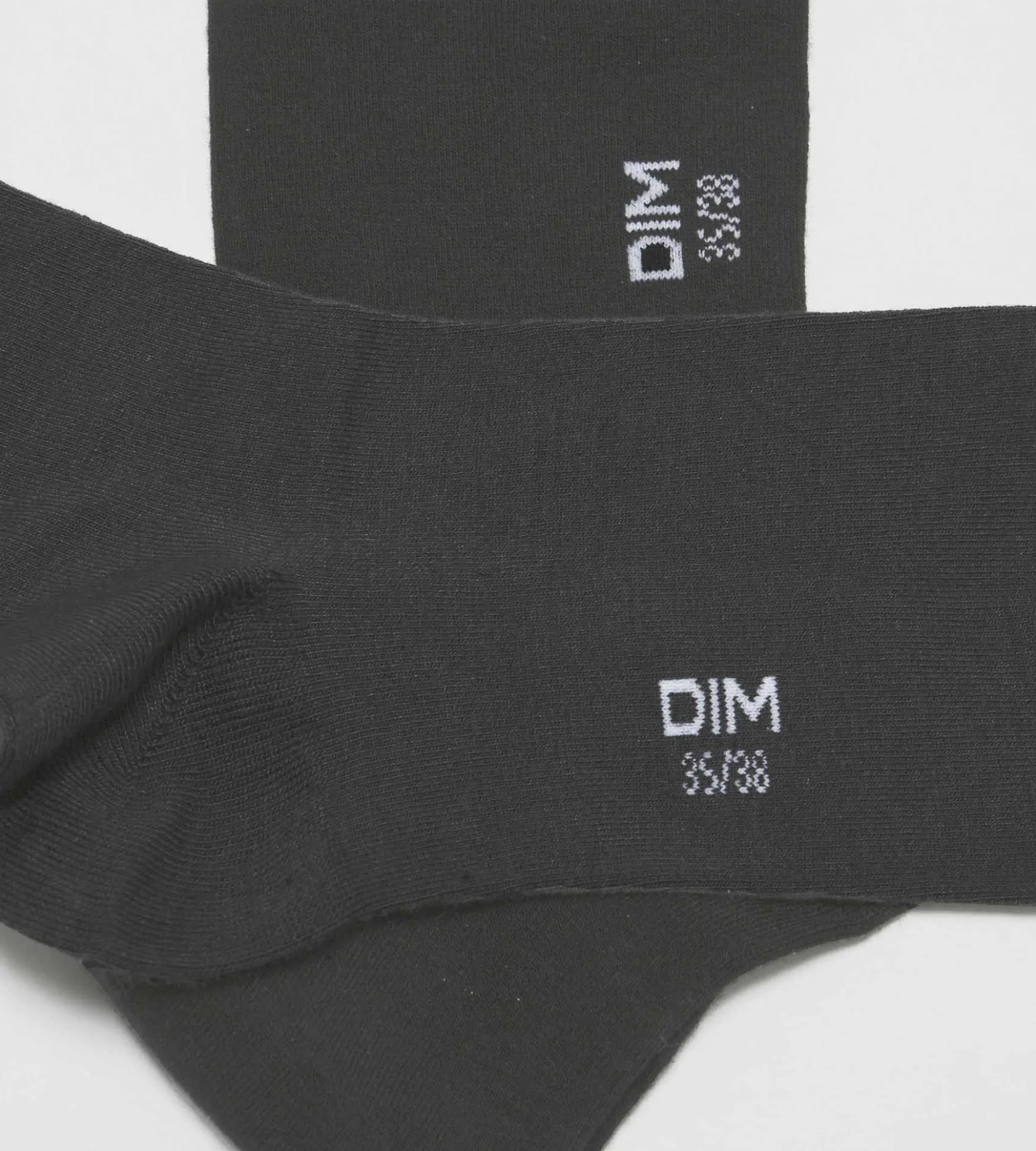 Lot de 2 paires de chaussettes femme en viscose Anthracite Dim Bambou