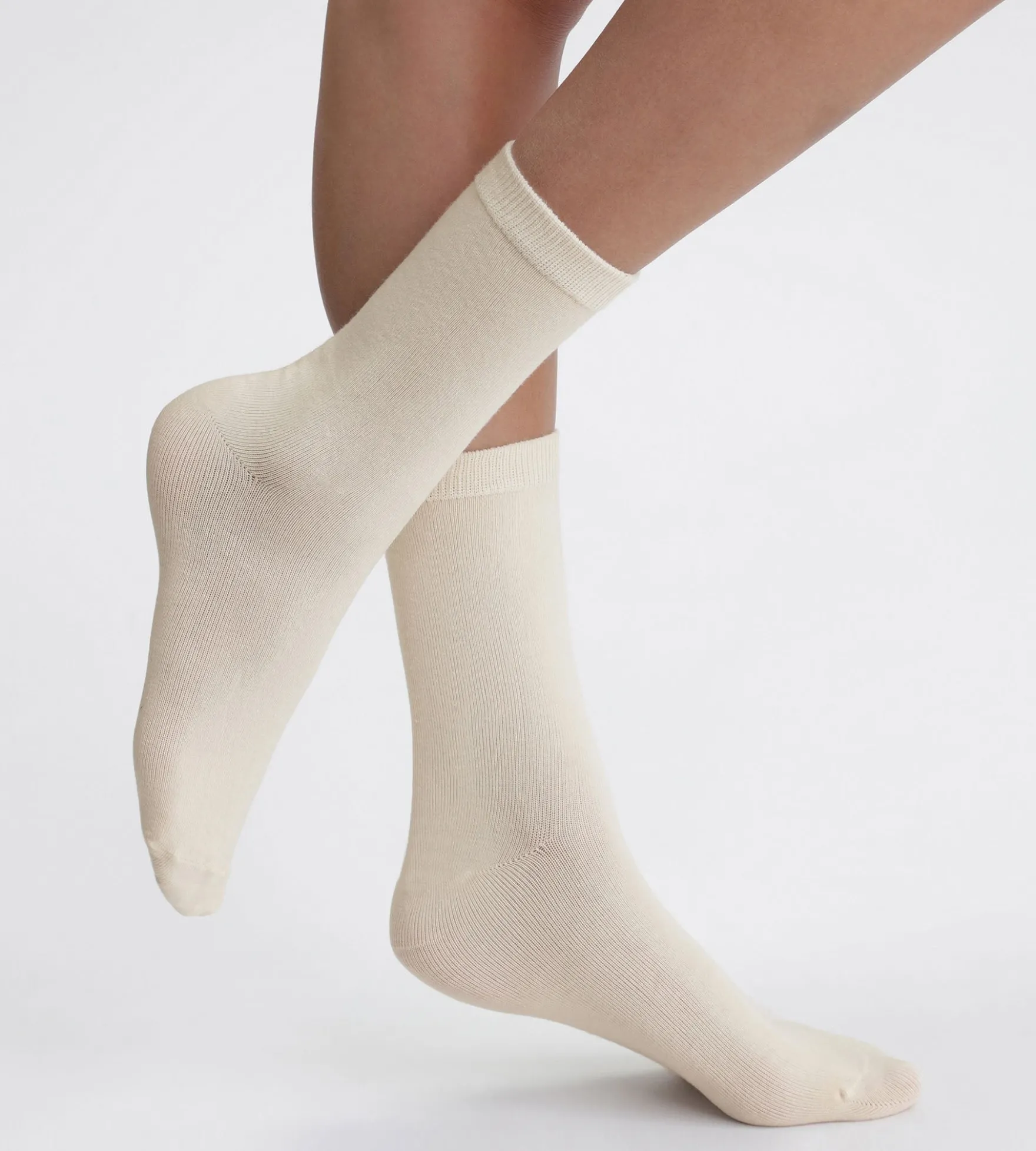 Lot de 2 paires de chaussettes femme Crème Thermo Polaire