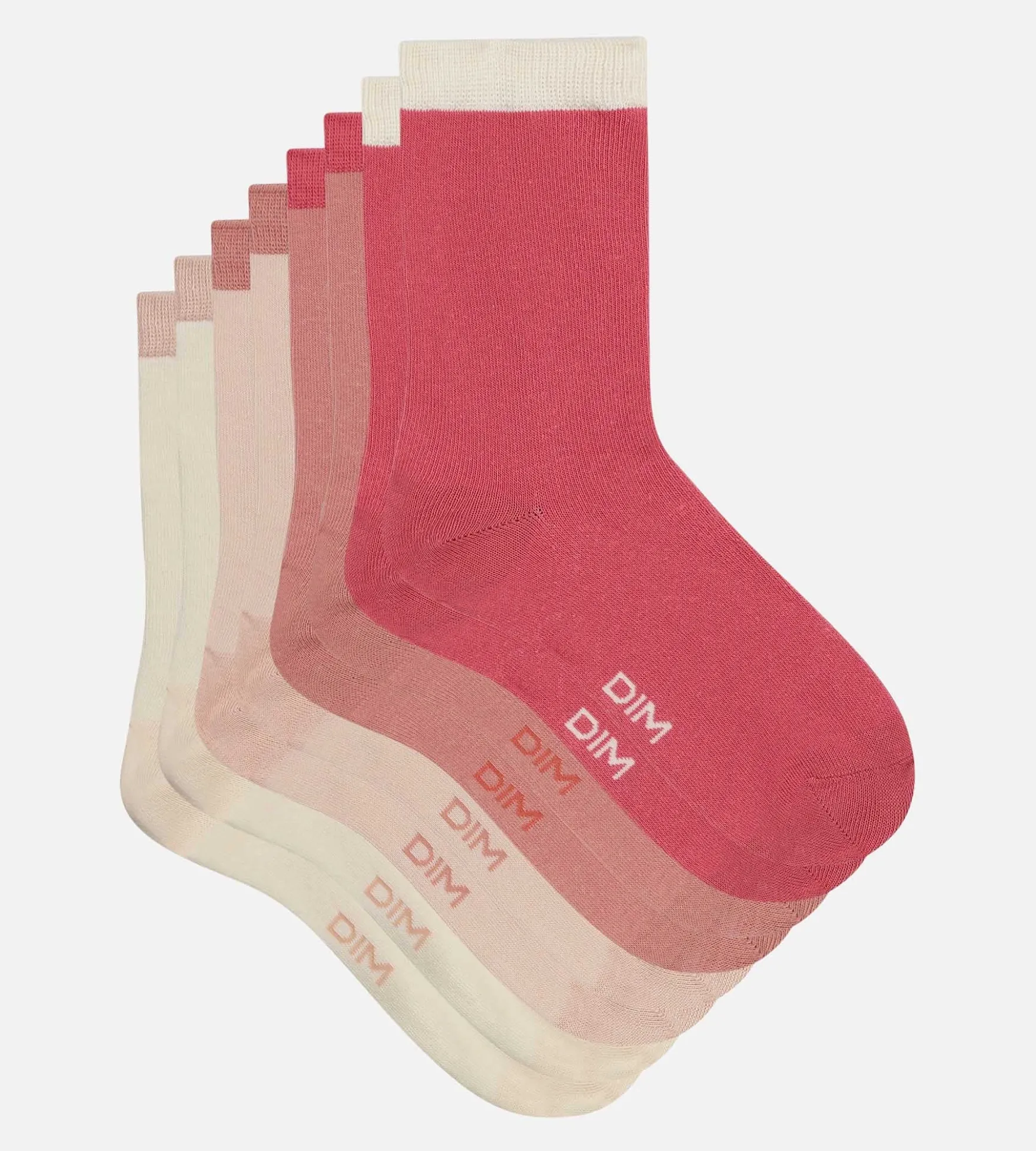 Lot de 4 paires de chaussettes femme Rose EcoDim Mode