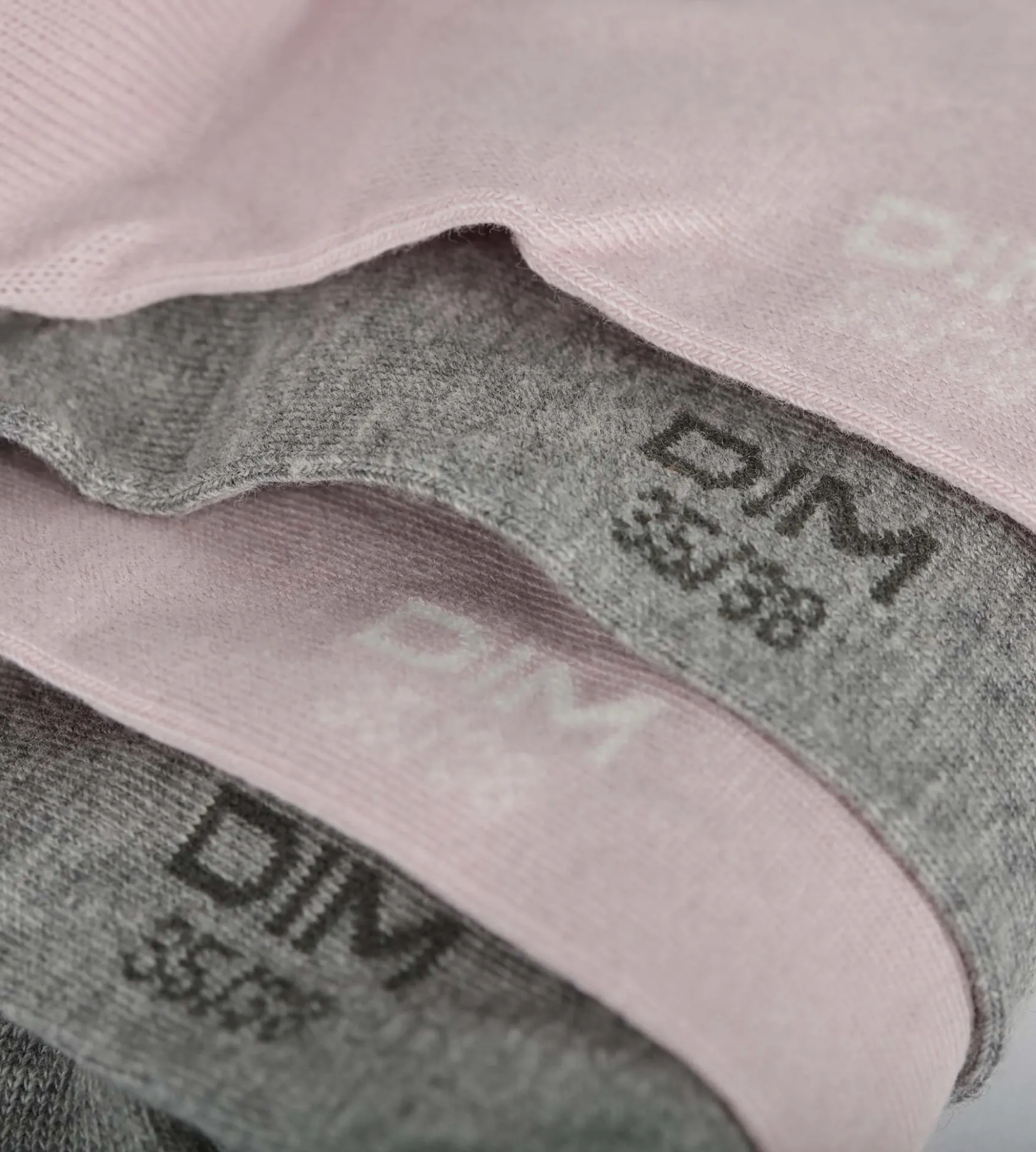 Lot de 2 paires de chaussettes femme Rose Gris Dim Coton