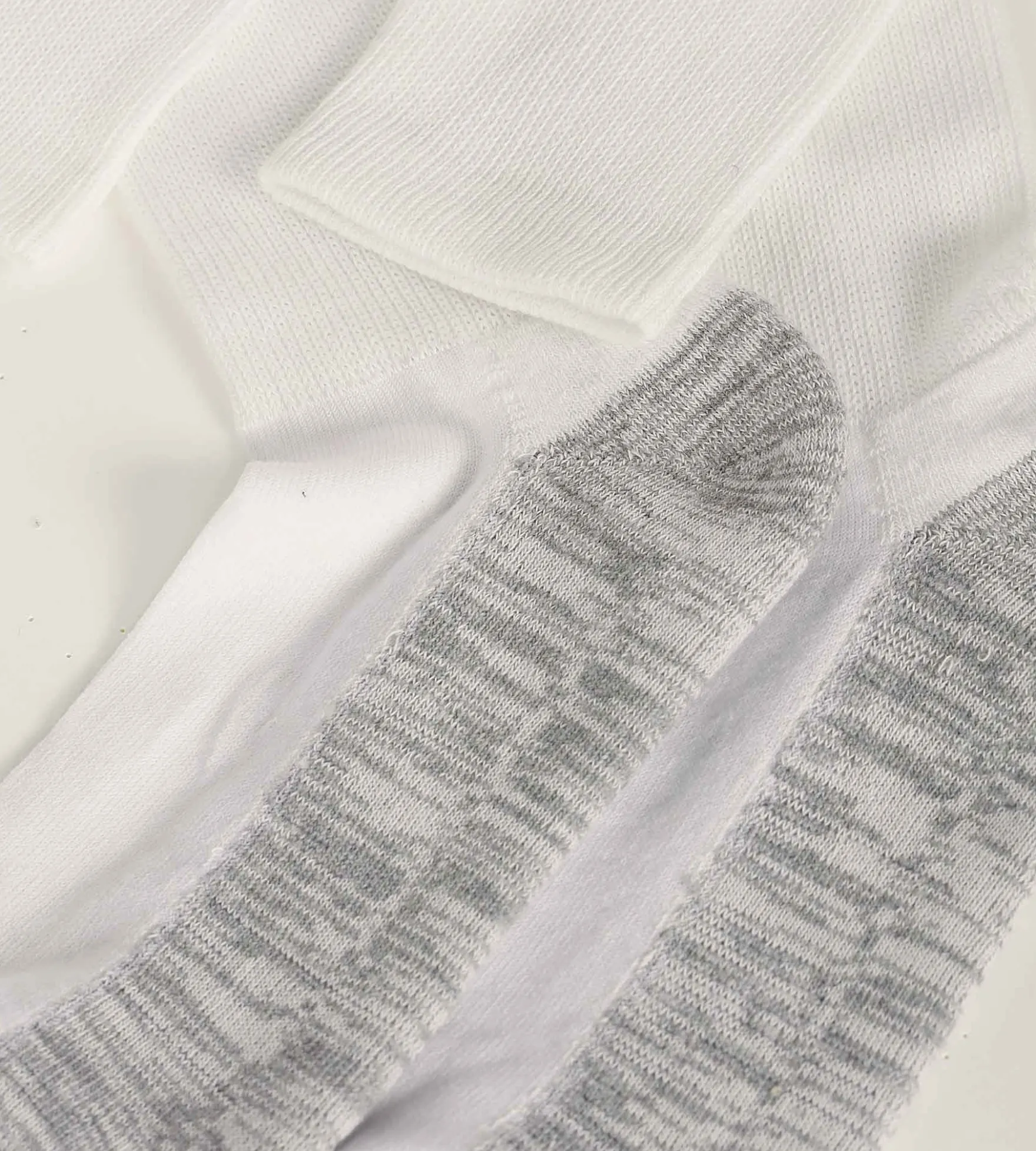 Lot de 3 paires de chaussettes homme en coton Blanc Gris EcoDim Sport