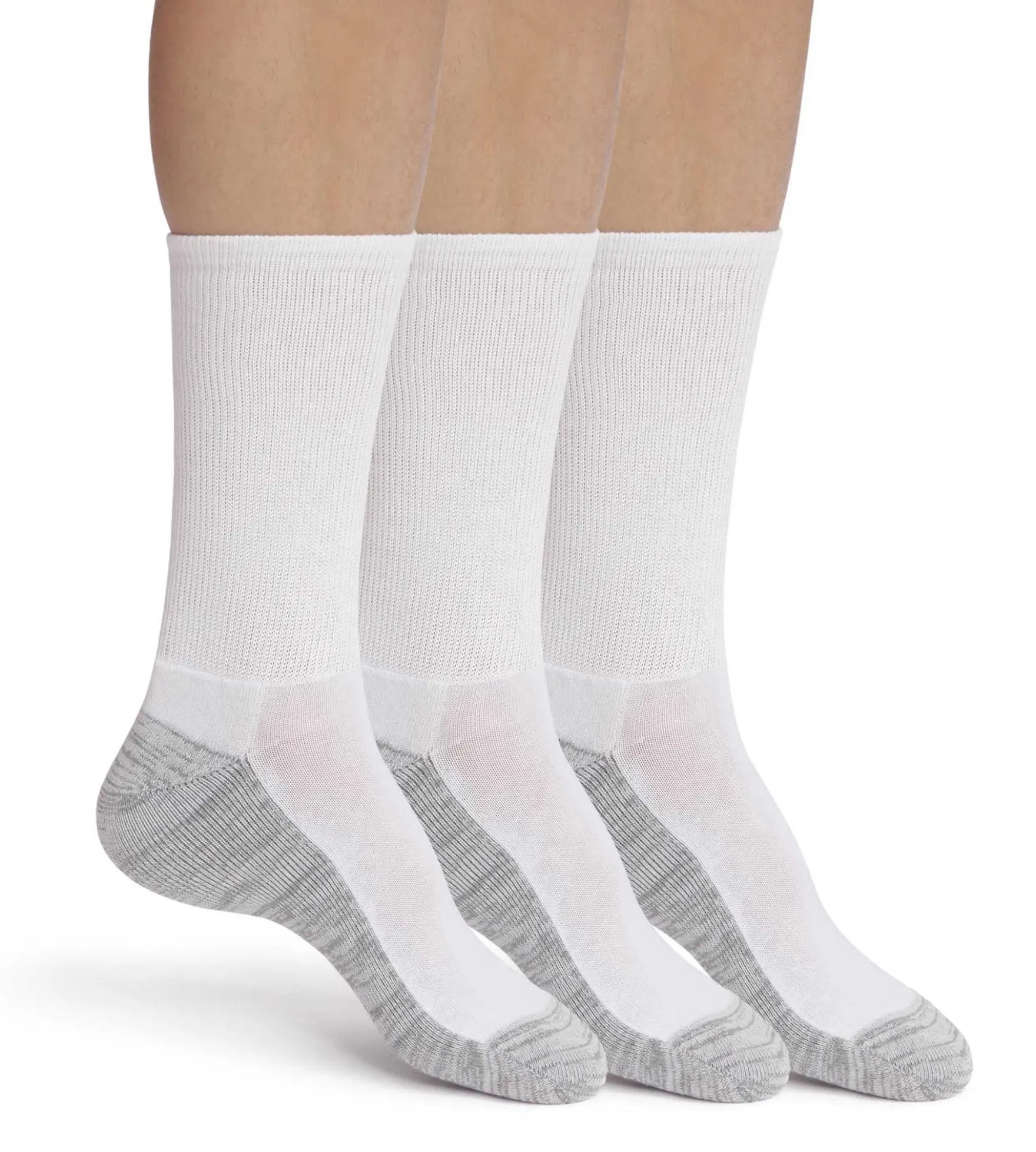 Lot de 3 paires de chaussettes homme en coton Blanc Gris EcoDim Sport