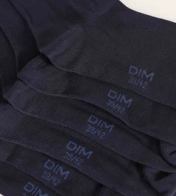 Lot de 3 paires de chaussettes homme Bleu Marine Dim Coton Confort