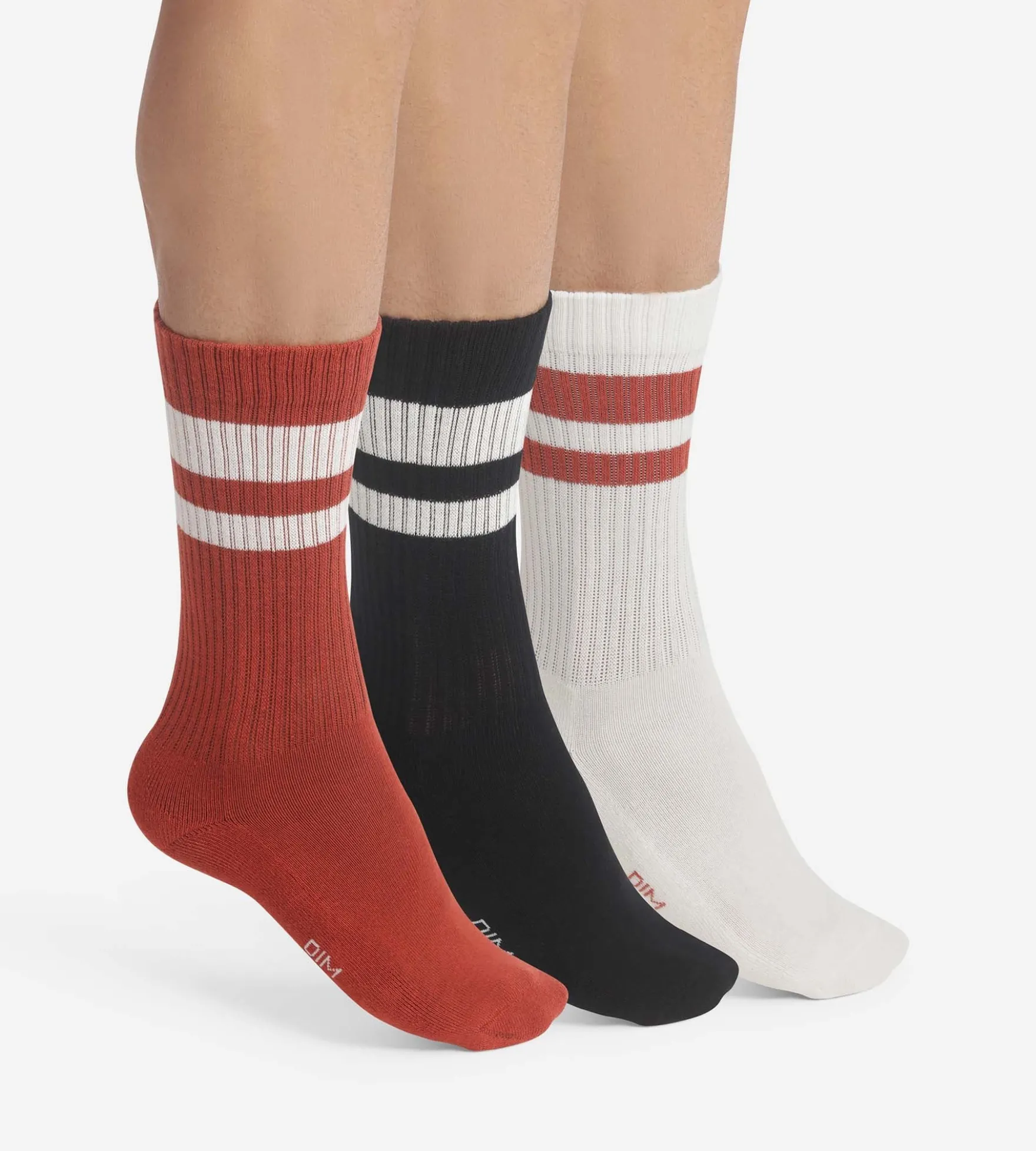 Lot de 3 paires de chaussettes homme en coton Rouge EcoDim Sport