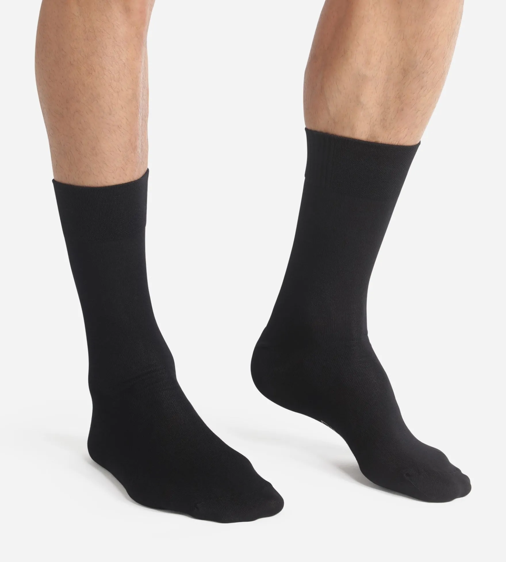Lot de 2 paires de chaussettes homme Noir Dim Bambou