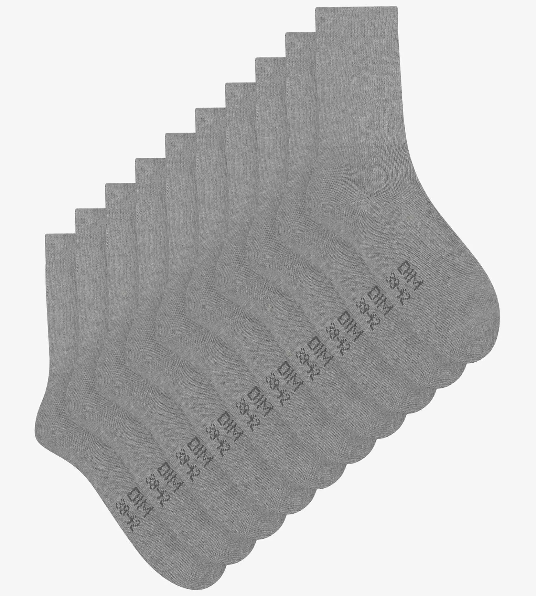 Lot de 5 paires de chaussettes homme Gris Chiné EcoDim Sport