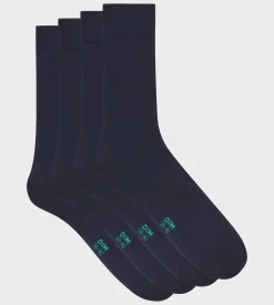 Lot de 2 paires de chaussettes homme en coton bio Bleu Marine Dim Good