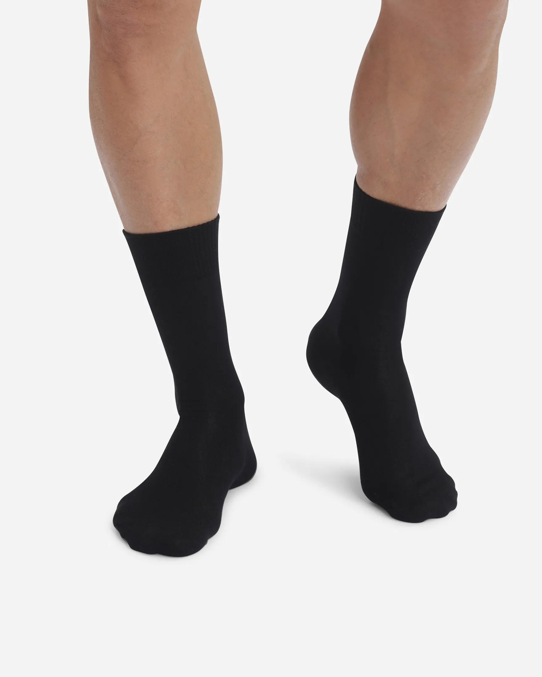 Lot de 2 paires de chaussettes homme en viscose noire Dim Bambou