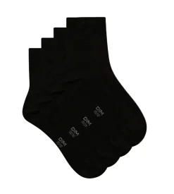 Lot de 2 paires de chaussettes noires Femme Pur Coton