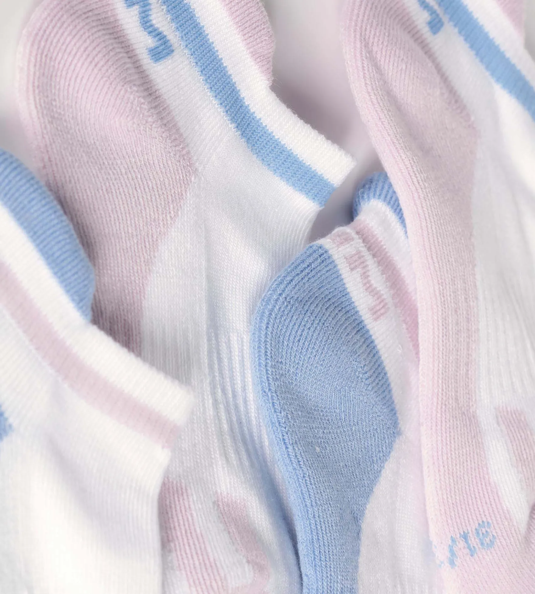 Lot de 2 paires de chaussettes unisexe retro Lila Bleu Dim Sport