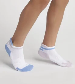 Lot de 2 paires de chaussettes unisexe retro Lila Bleu Dim Sport