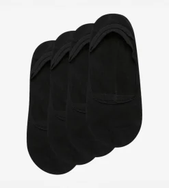 Lot de 2 paires de protège-pieds noirs en coton Femme
