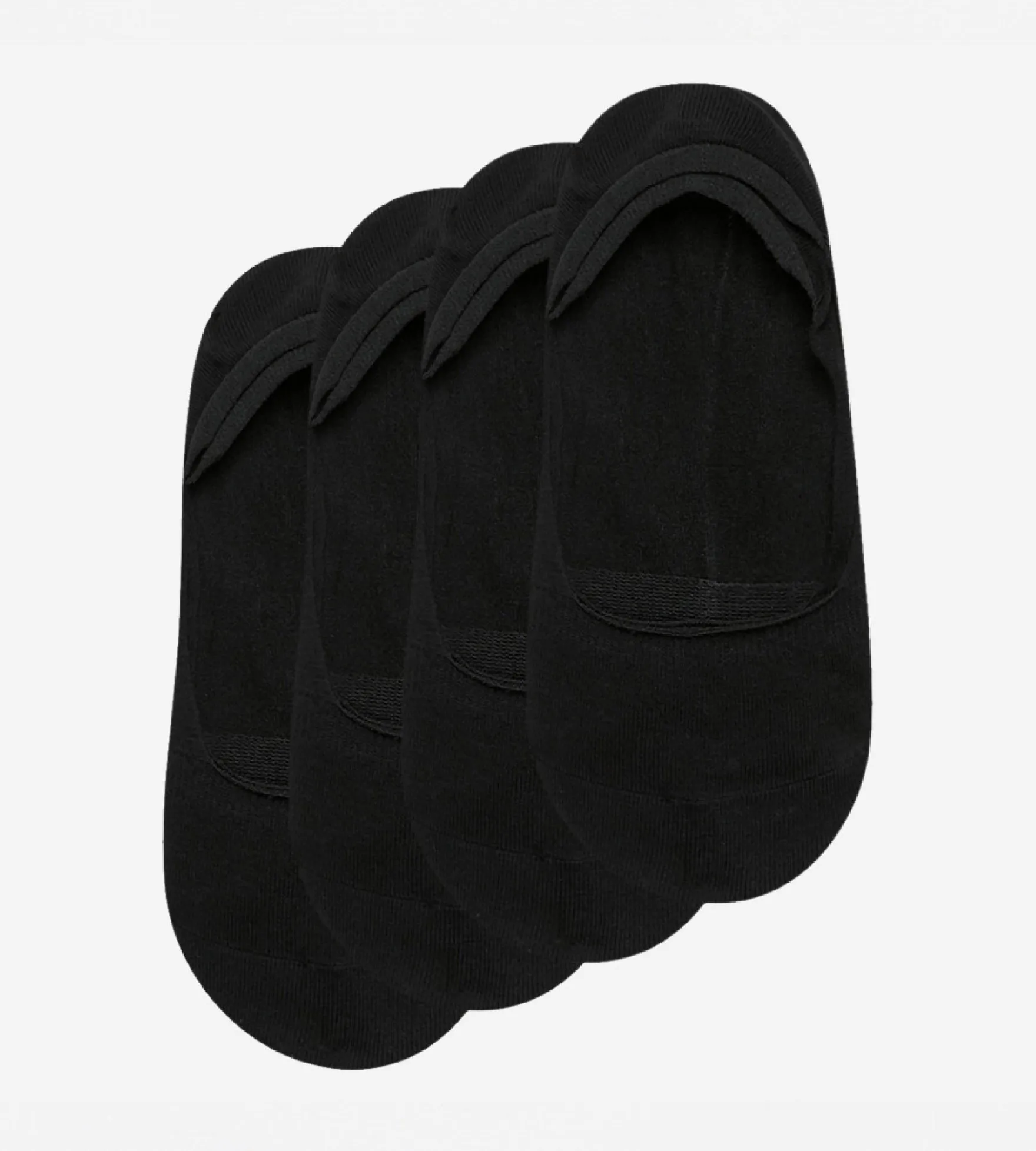 Lot de 2 paires de protège-pieds noirs en coton Femme