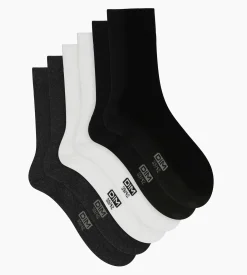 Lot de 3 paires de socquettes basses homme Gris Tuxedo Beige Coton